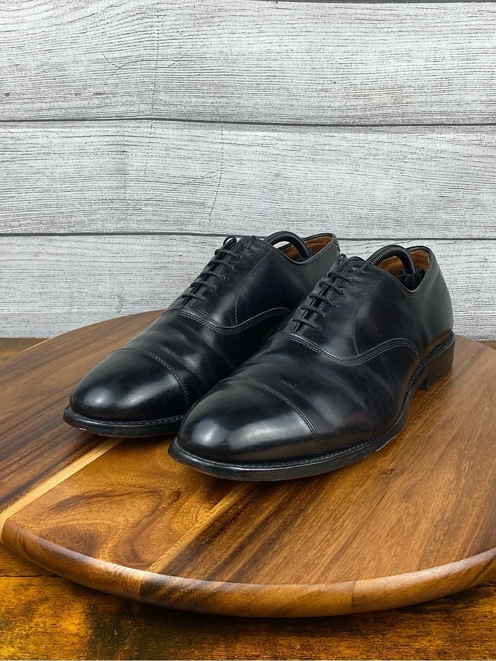 Allen Edmonds Park Avenue Cap Toe Oxford Dress Shoe Black Leather Mens Size 10.5